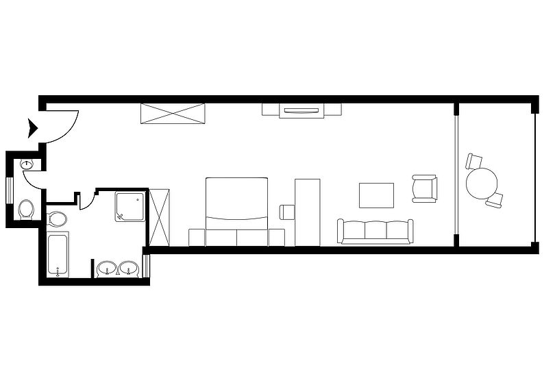 Hotel Tyrol - Floor plan of the double room EXCLUSIVE 44