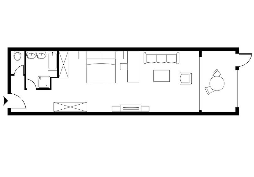 Hotel Tyrol - Floor plan of the double room PREMIUM 40